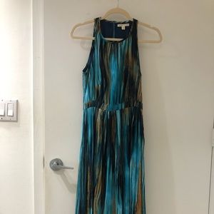 Paper Crown Anthropologie Blue river midi dress